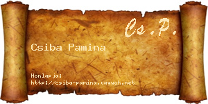 Csiba Pamina névjegykártya